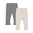 Dirkje | Legging Girls Amour & Love Paws Mid. Grey Melee 2-pack