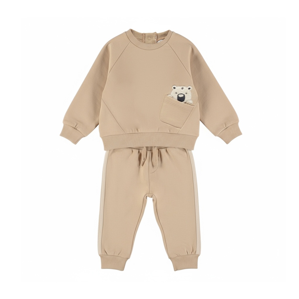 Dirkje | Outfit Boys Dino Days Irish Cream 2-delig