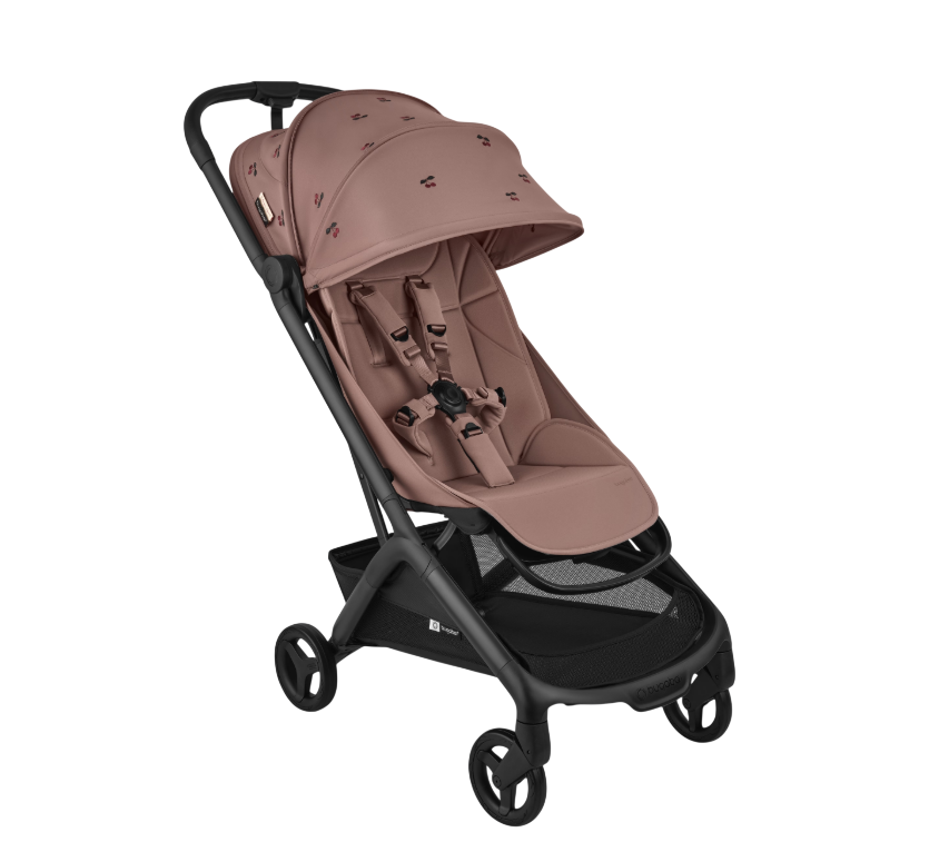 Bugaboo x Konges Slojd | Buggy Butterfly 2 Complete Black/Dusty Pink/AOP Kersen