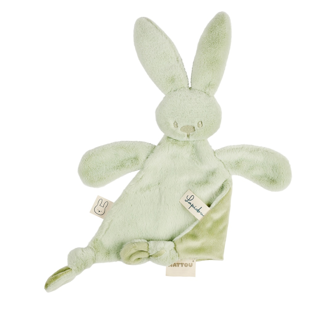 Nattou | Knuffeldoek Bunny Driehoek Lindegroen