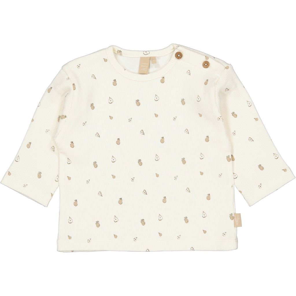 Levv | T-shirt Boys Nate Longsleeve AOP Peer Ecru