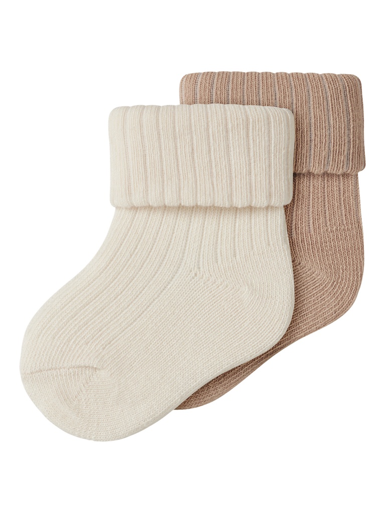 Name It | Kousen Uni Nugat Antique White/Sesame 2-pack