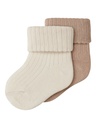 Name It | Kousen Uni Nugat Antique White/Sesame 2-pack