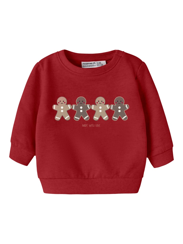 Name It | Sweater Uni Rular Red Dahlia