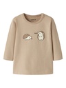 Name It | T-shirt Uni Obbi Longsleeve Sesame