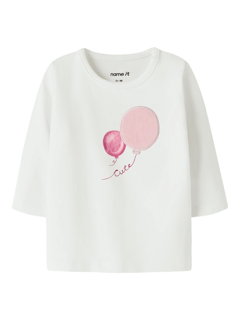 Name It | T-shirt Girls Naime Longsleeve Cloud Dancer
