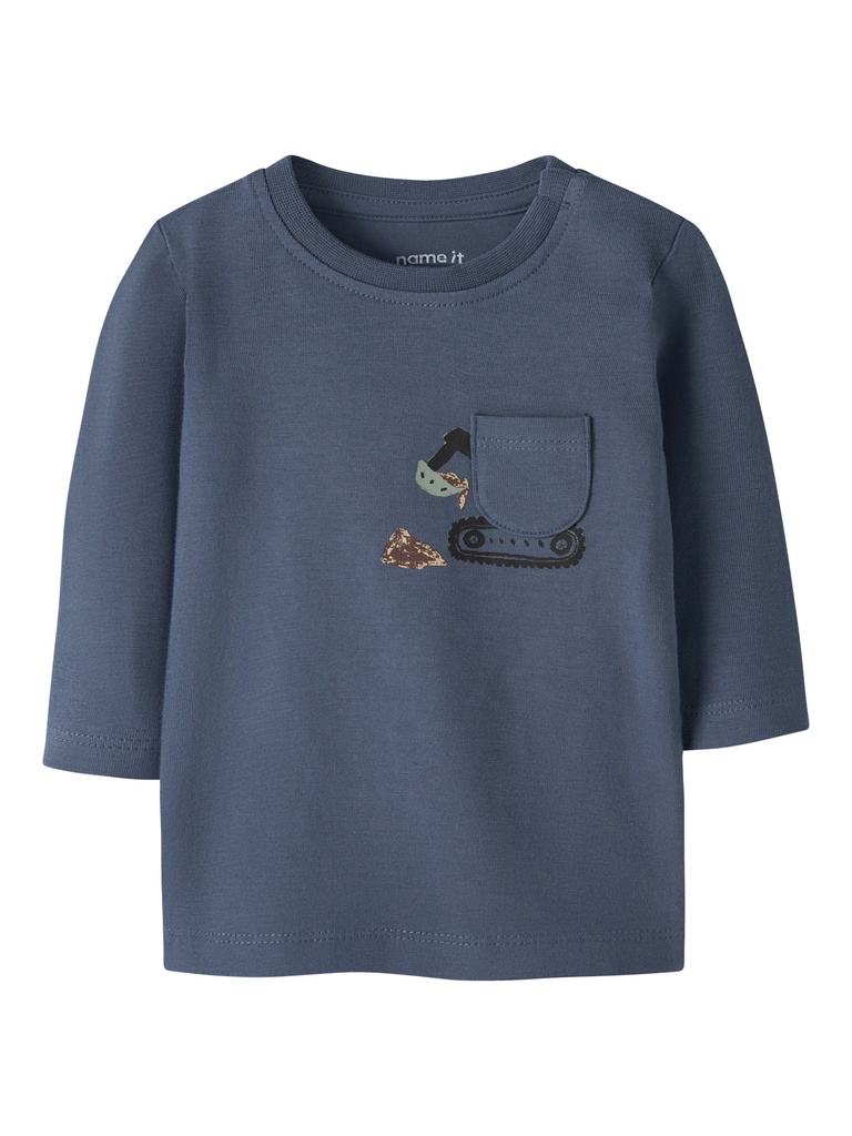 Name It | T-shirt Boys Kruse Longsleeve Vintage Indigo