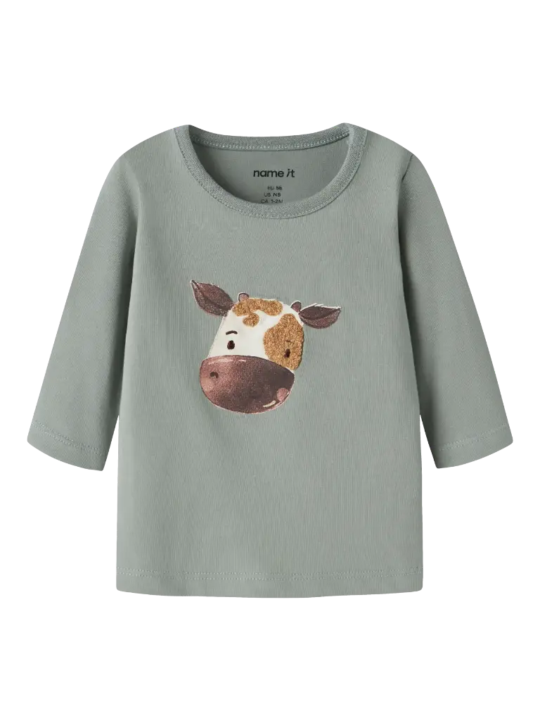 Name It | T-shirt Boys Lenard Longsleeve Green Milieu