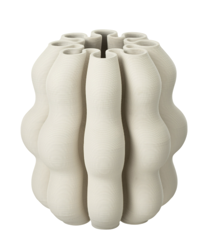 J-Line | Vaas Naos Keramiek Beige Ø23x25cm