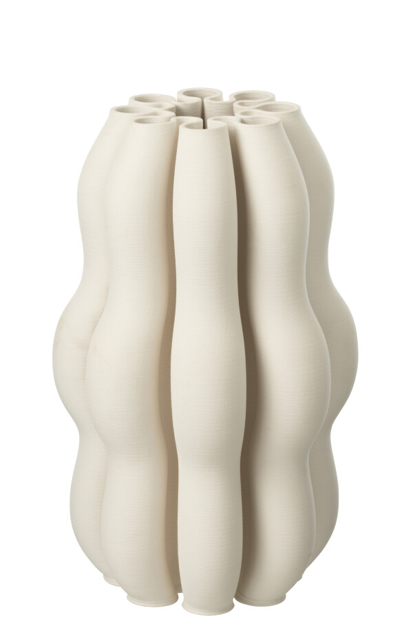 J-Line | Vaas Naos Keramiek Beige Ø23x40cm