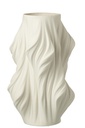 J-Line | Vaas 3D Print Onregelmatig Steengoed Wit 26x26x40cm