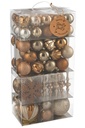 J-Line | Kerstbal Plastiek Bruin Doos 80 Stuks