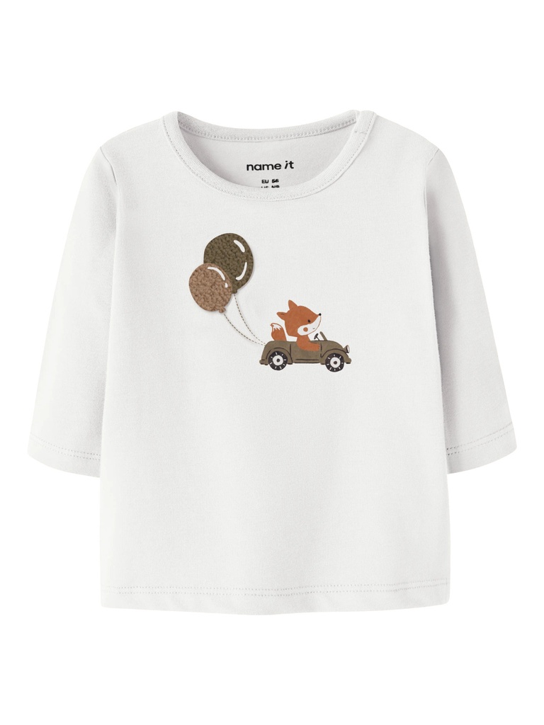 Name It | T-shirt Boys Nicklas Longsleeve Cloud Dancer