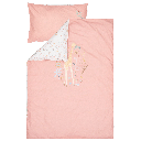 Little Dutch | Donsovertrek Safari Friends Blooming Safari Roze 140x200cm