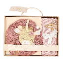 Little Dutch | Giftset Safari Friends Flamingo Fopspeen-/Spuug-/Tetradoek Roze 