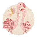 Little Dutch | Kamertapijt Safari Friends Flamingo Roze 
