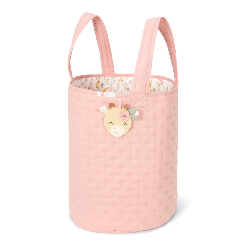 Little Dutch | Opbergmand Safari Friends Blooming Safari Groot Roze   