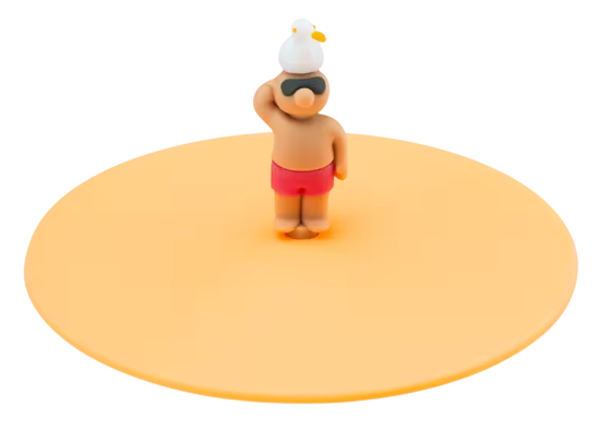 Lurch | Deksel Beach Friends Sam Seagull Siliconen