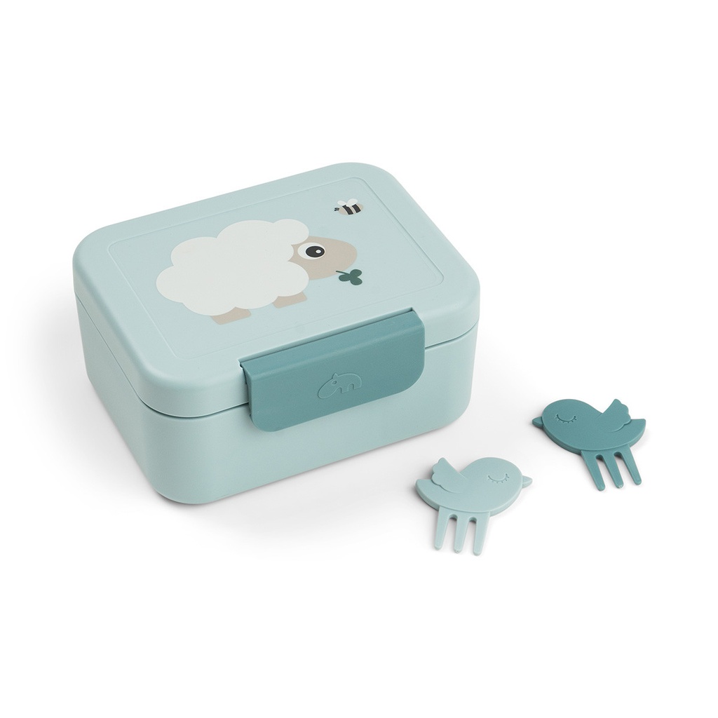Done by Deer | Bewaarpotje Snack Box Tiny Farm Blue
