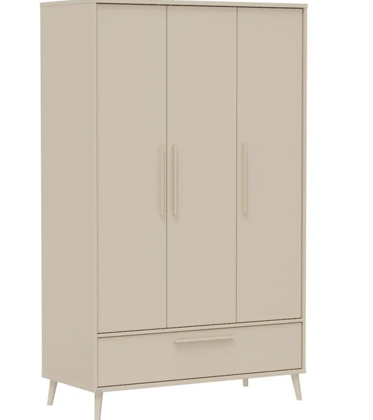 Paidi | Kast Eefje 3-deurs/1 Lade Cashmere-Beige 123,5x203,5x57,10cm