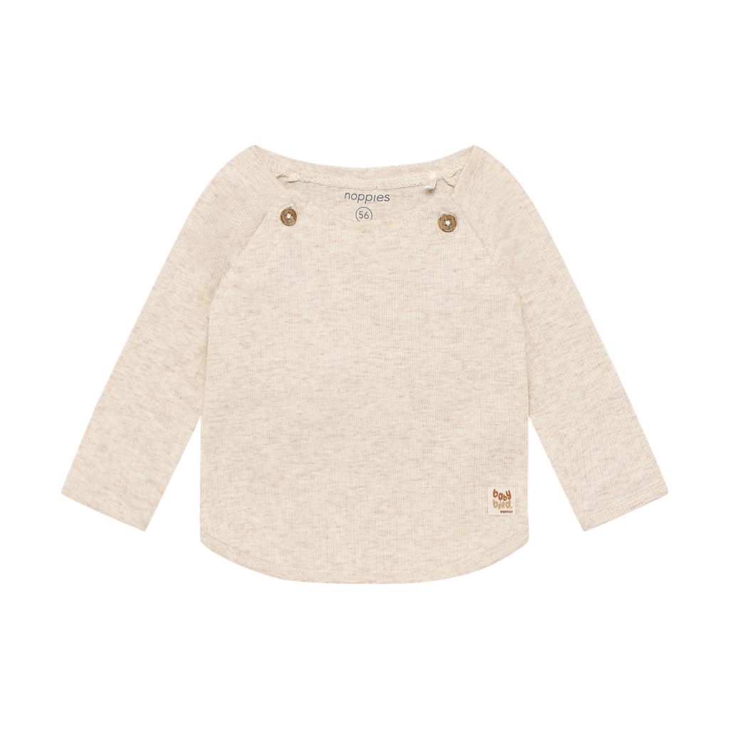 Noppies | T-shirt Uni Longsleeve Sand Melange