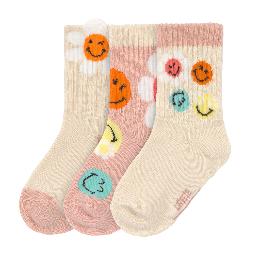 Laessig | Kousen SmileyWorld® Dusty Rose 3-pack