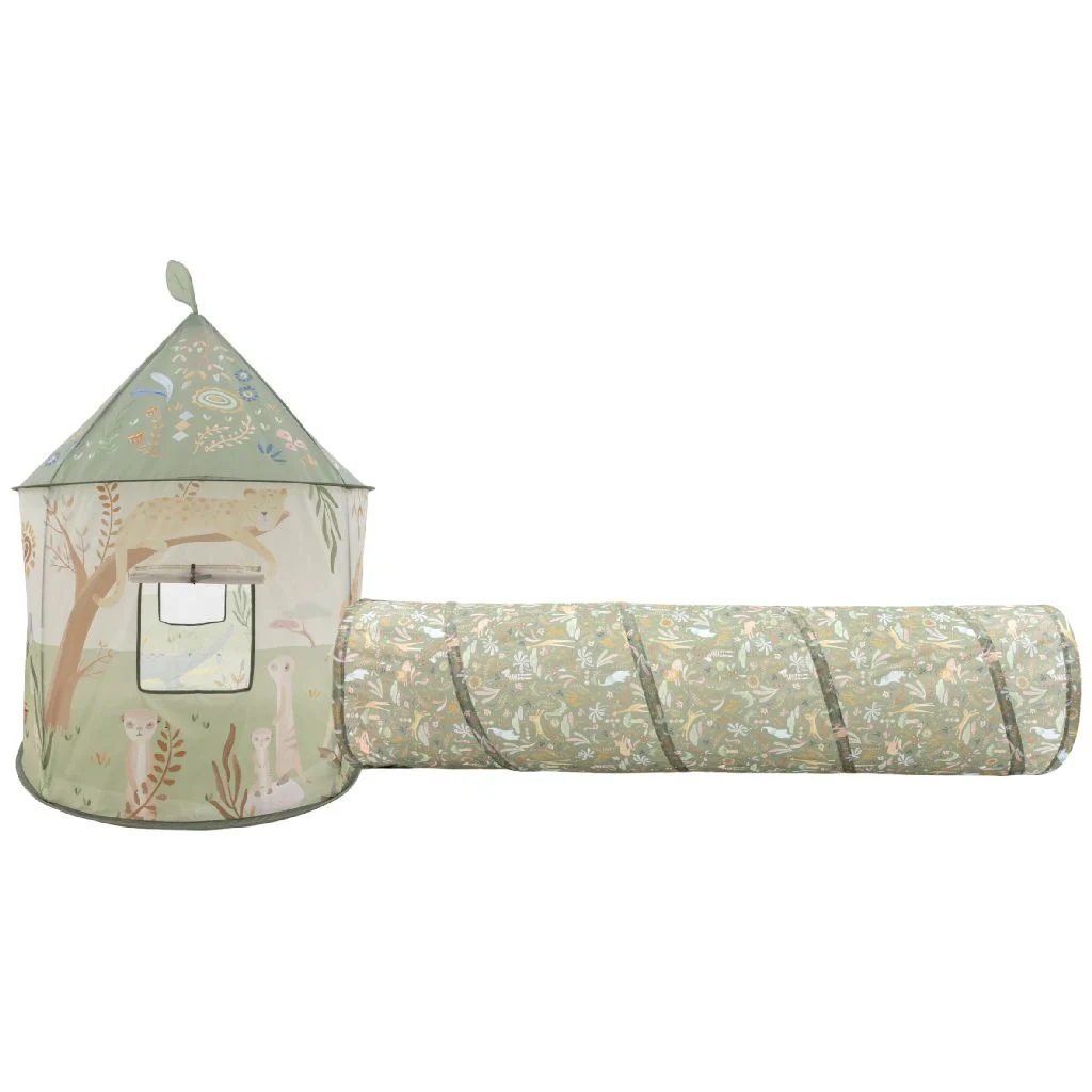Little Dutch | Speeltent met Kruiprol Safari Friends Groen