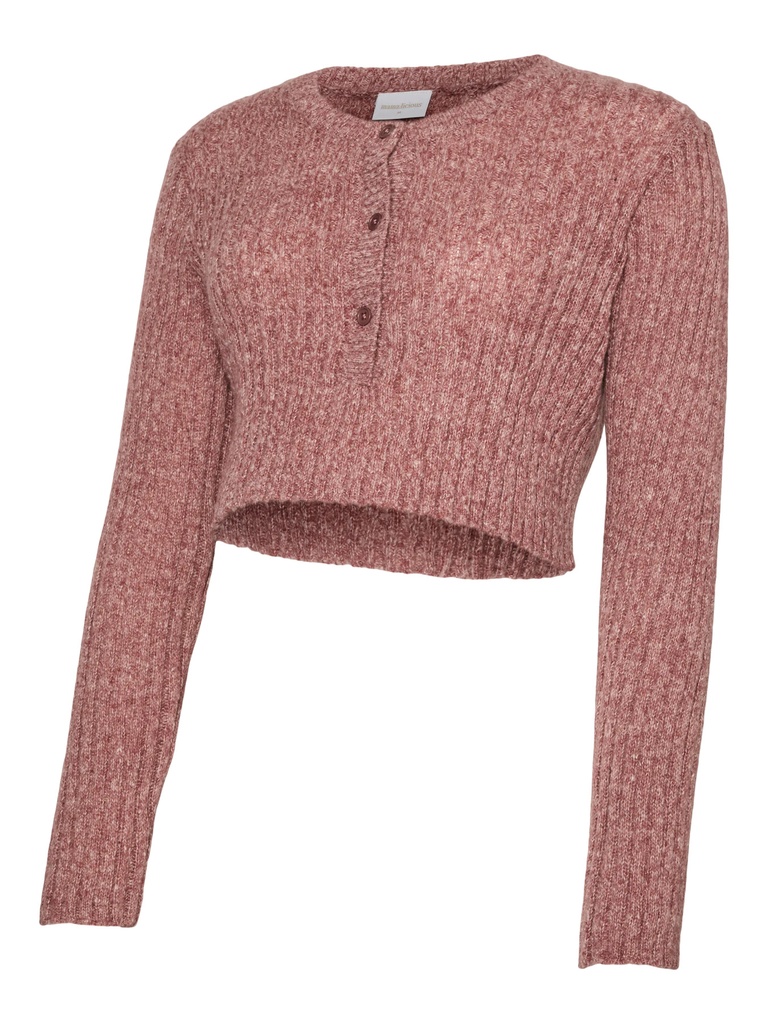 Mamalicious | T-shirt Ulrikka Longsleeve Rose Taupe Melange
