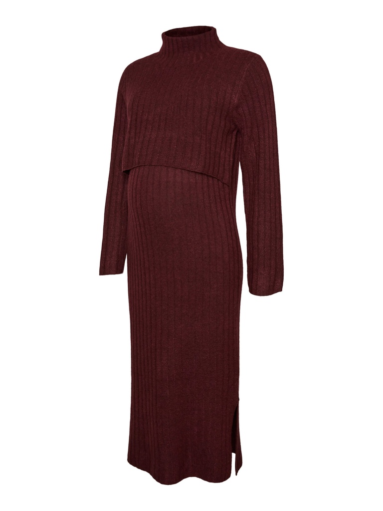 Mamalicious | Jurk Suniva Longsleeve Windsor Wine Melange