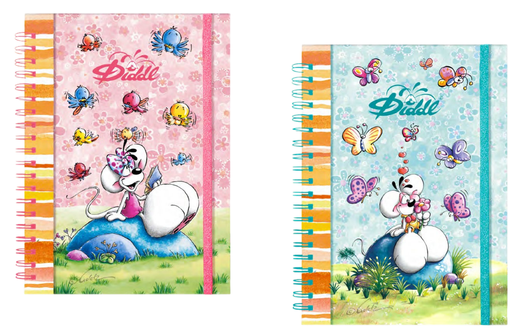 Diddl | Notitieboek Spiraal A5 Glitter Assortiment