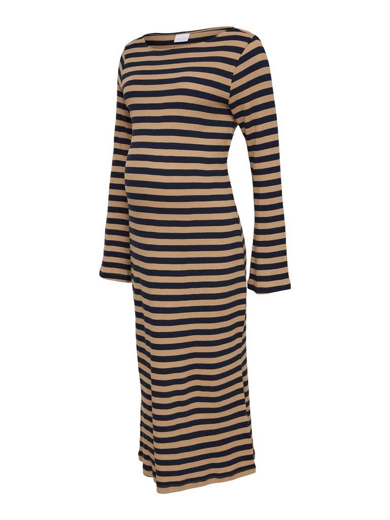 Mamalicious | Jurk Lula Longlseeve Tigers Eye/Navy Blazer
