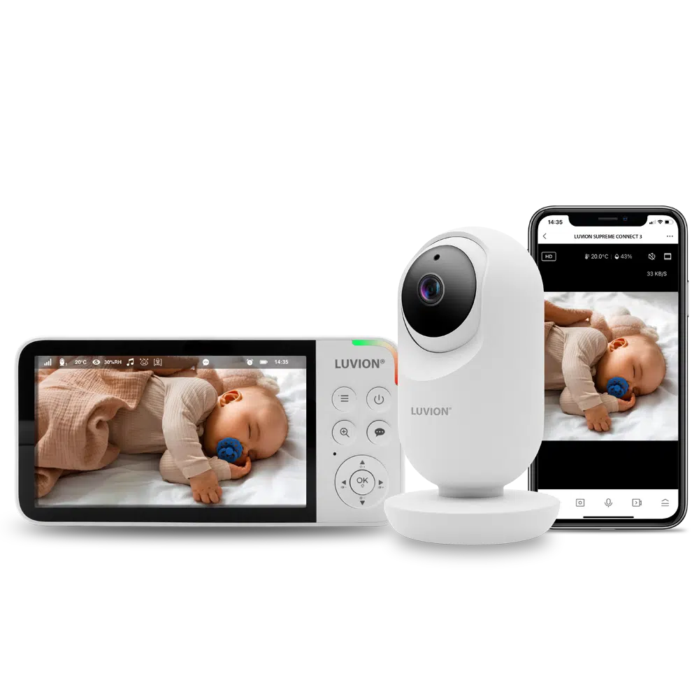 Luvion | Beeldbabyfoon Supreme Connect 3 White met Dual Gebruik  