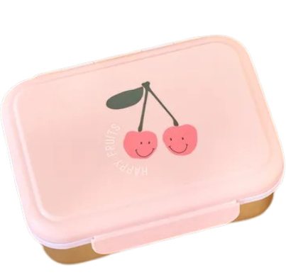 Laessig | Brooddoos Happy Fruits Cherry RVS Roze
