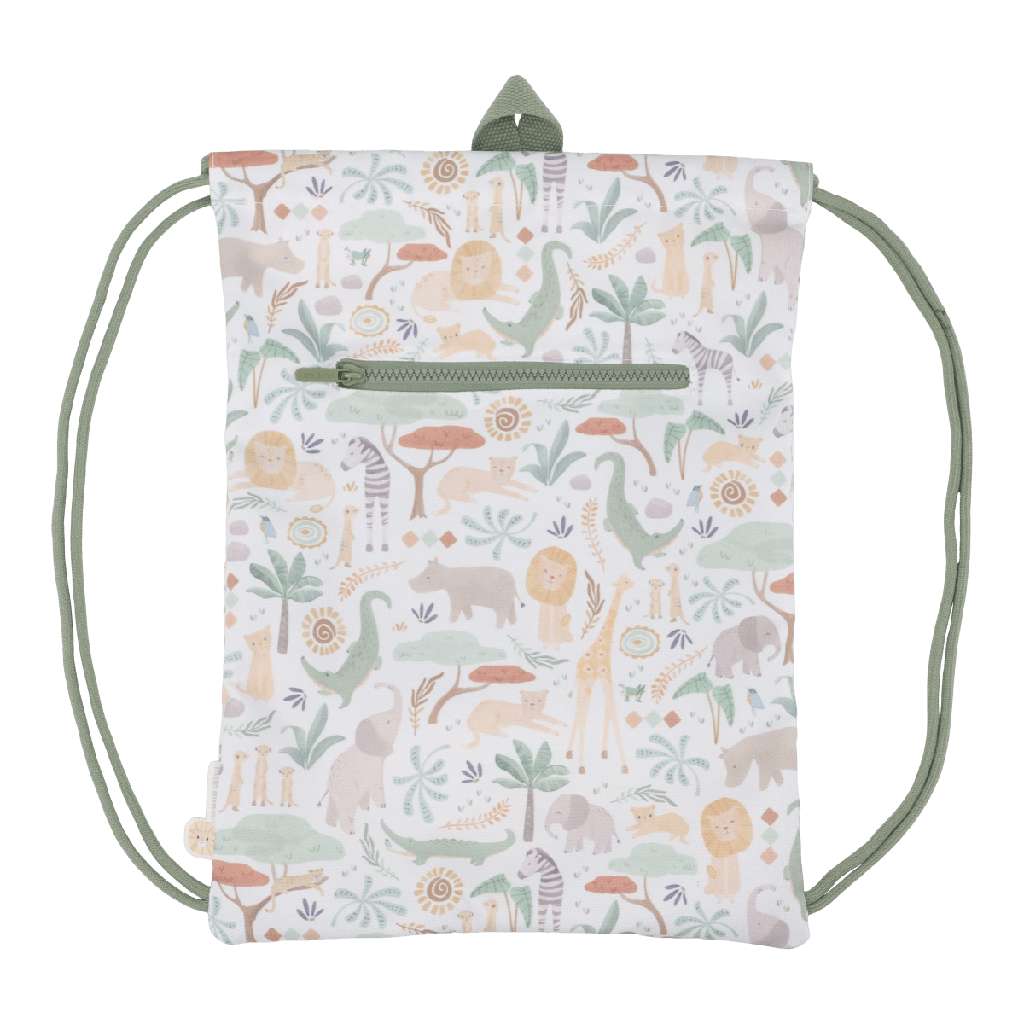 Little Dutch | Turnzak Safari Friends Groen 30x40cm