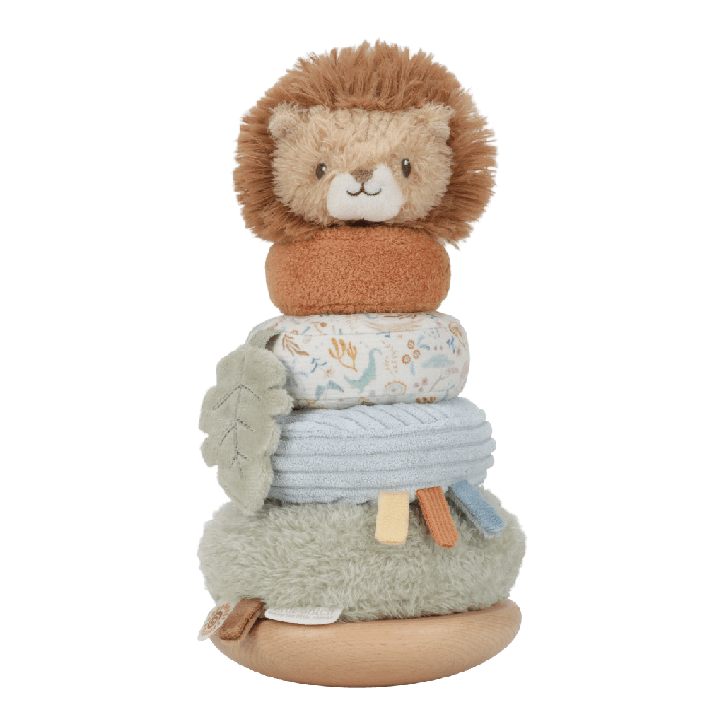 Little Dutch | Stapelpyramide Safari Friends Tuimelstapelaar Hout/Textiel +12m