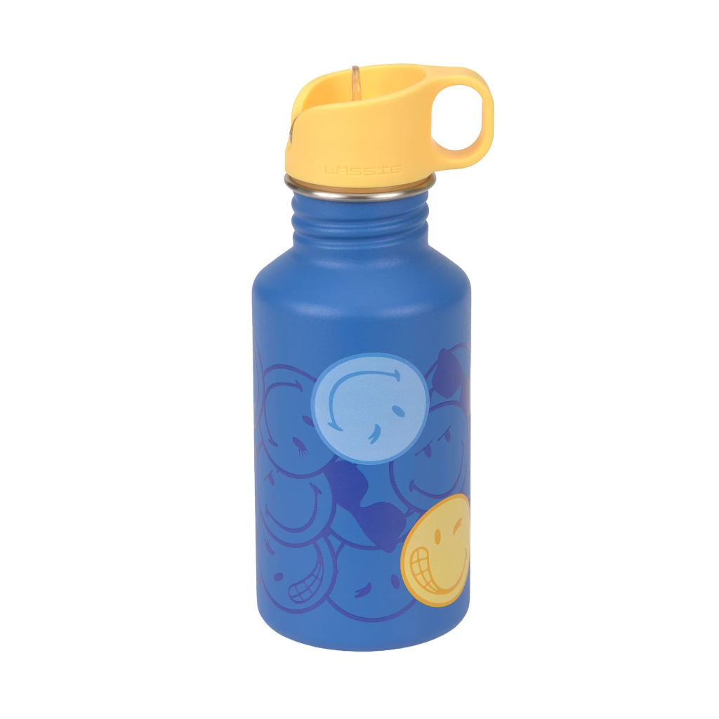 Laessig | Drinkfles SmileyWorld® Bottle Stainless Steel Electric Blue 