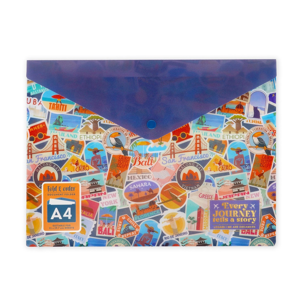 Legami | Map Travel Stickers Fold & Order