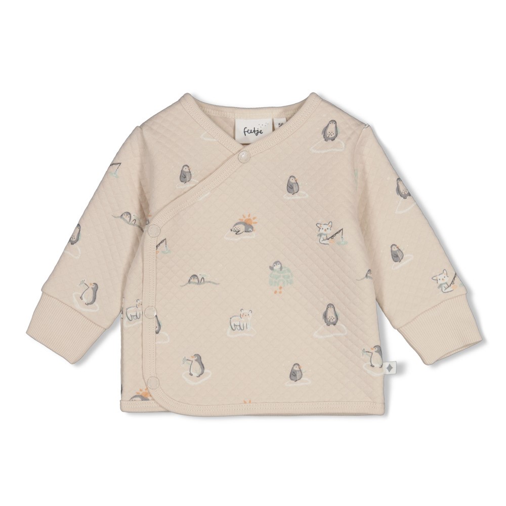 Feetje | T-shirt Uni Penguin Cuddles Overslag Longsleeve Zand