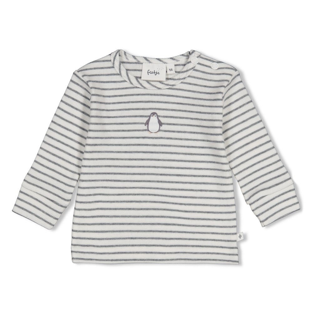 Feetje | T-shirt Uni Penguin Cuddles Longsleeve Antraciet