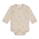 Feetje | Body Uni The Cuddle Company Overslag Longsleeve Taupe Melange