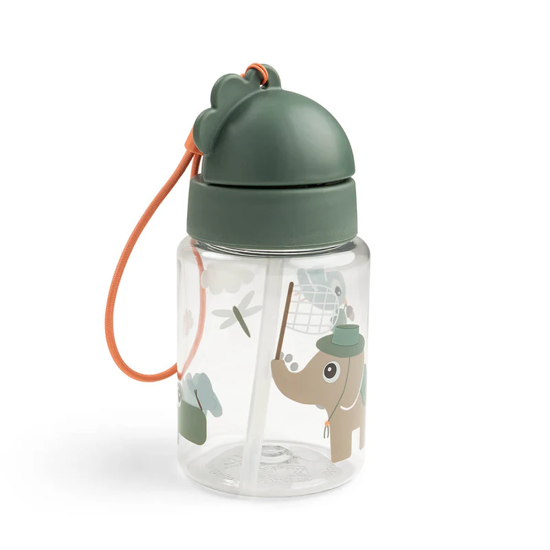Done By Deer | Drinkfles Tiny Trails Rietjesfles Groen 280ml