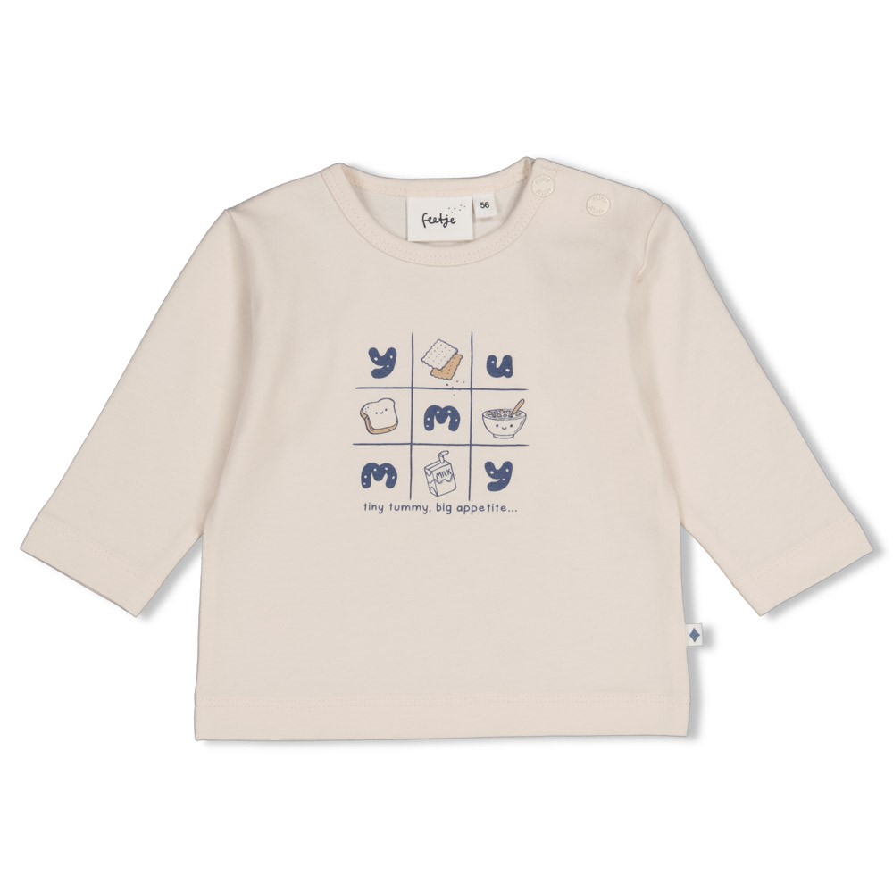 Feetje | T-shirt Boys Breakfast Buddy Longsleeve Creme