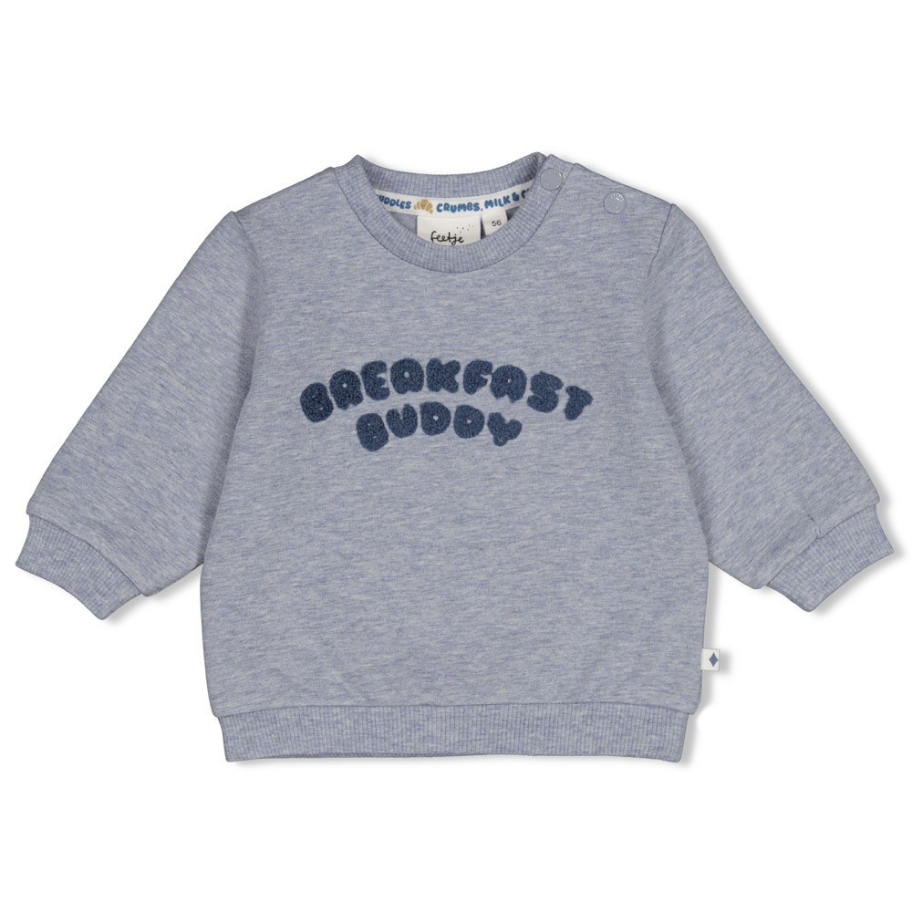 Feetje | Sweater Boys Breakfast Buddy Blauw Melange