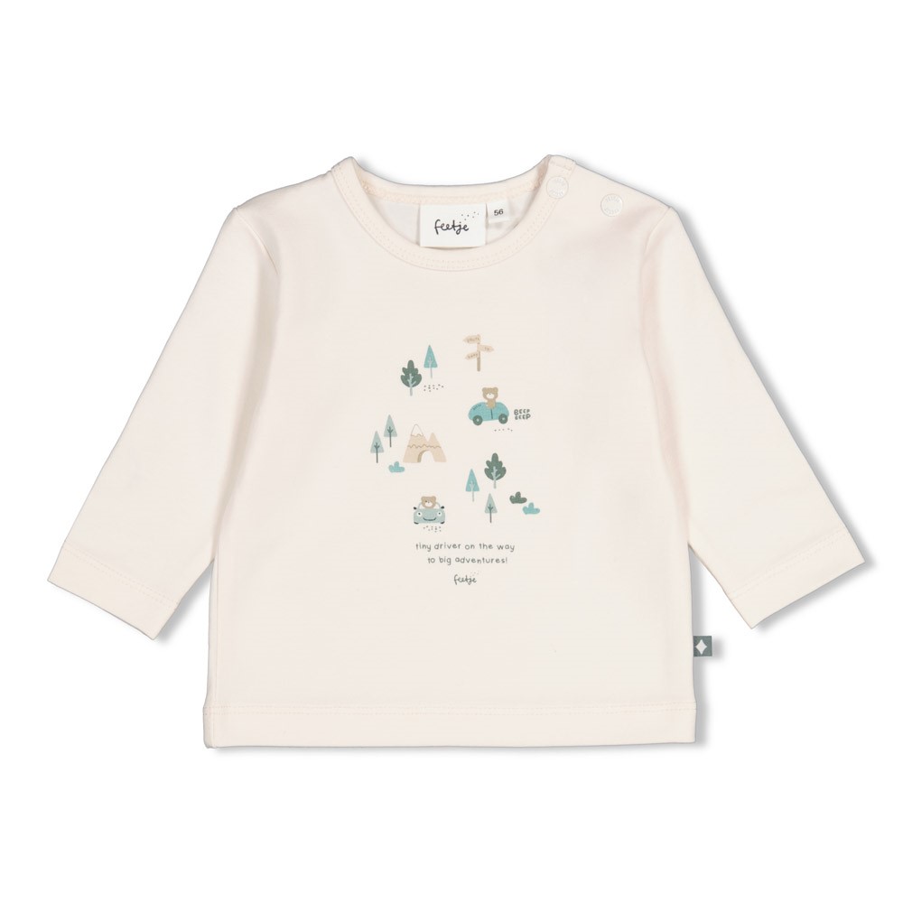 Feetje | T-shirt Boys Beep Beep Longsleeve Off White