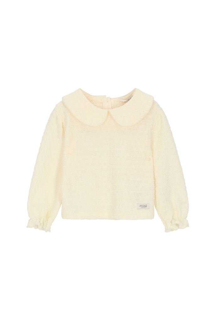 Le Chic | T-shirt Girls Noury Longsleeve Antique White Ecru