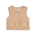Feetje | Gilet Girls Forest Garden Reversible Zand