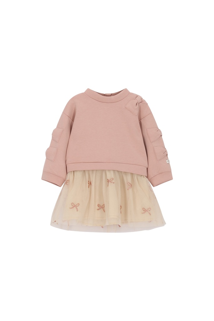 Le Chic | Jurk Girls Saby Victorian Pink Roze