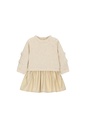 Le Chic | Jurk Girls Saby Beige Melee Ecru