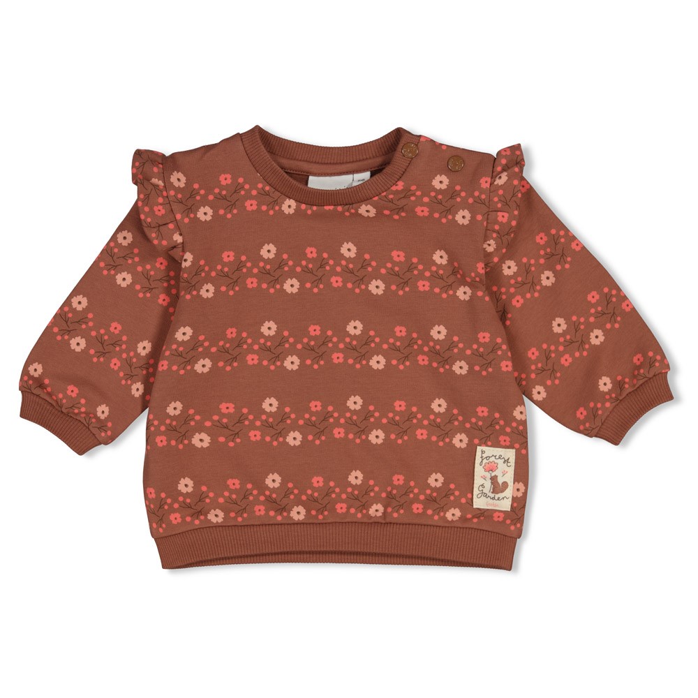 Feetje | Sweater Girls Forest Garden Bruin