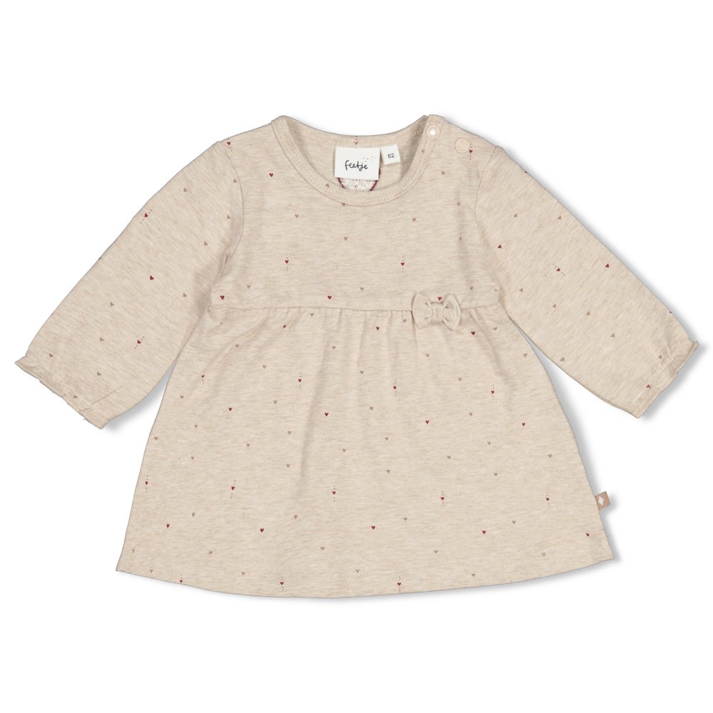 Feetje | Jurk Girls My Little Love Taupe Melange